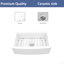 Farmhouse Sink Workstation - 33 Inch  Ceramic Single Bowl Farm Kitchen Sink