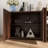 64''W Sideboard Storage Cabinet With Wave Pattern-1054244471