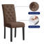 Chaises de salle à manger capitonnées en tissu Parsons-568312288-591437320