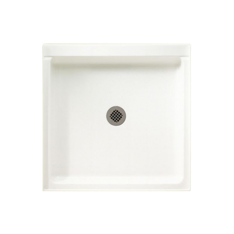 Base de douche 36 po x 42 po Solid Surface, Blanc Tahiti