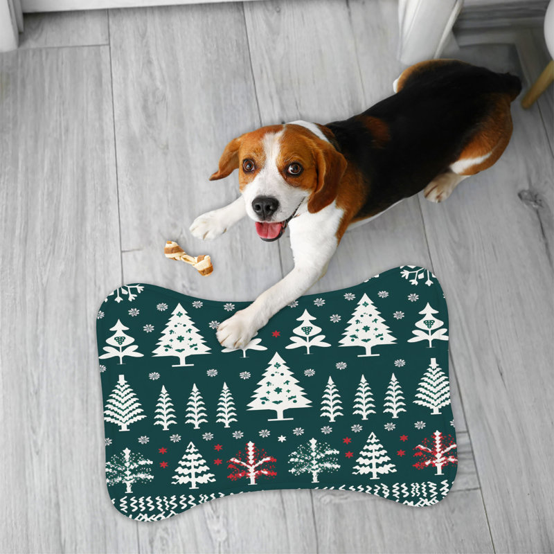 Knitted Designs - 1 Piece Bone Shape Feeding Mat, 18"
