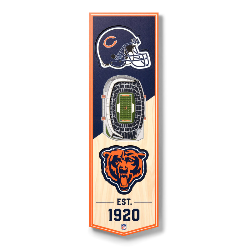 NFL 3D Stadiumview Banner, Chicago Bears