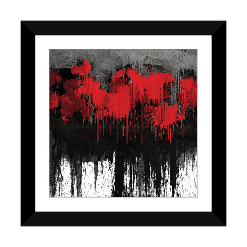 « unlaisseed », reproduction d’art sur toile tendue, Blanc, H 16 po x l 16 po x P 1 po, Papier d'art encadré noir