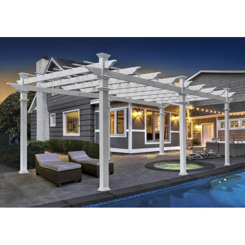 Pergola en vinyle l 16 pi x P 12 pi Barcelona