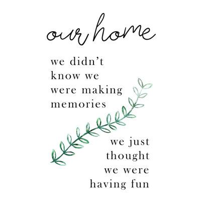 Making Memories At Home - Wrapped Canvas Textual Art