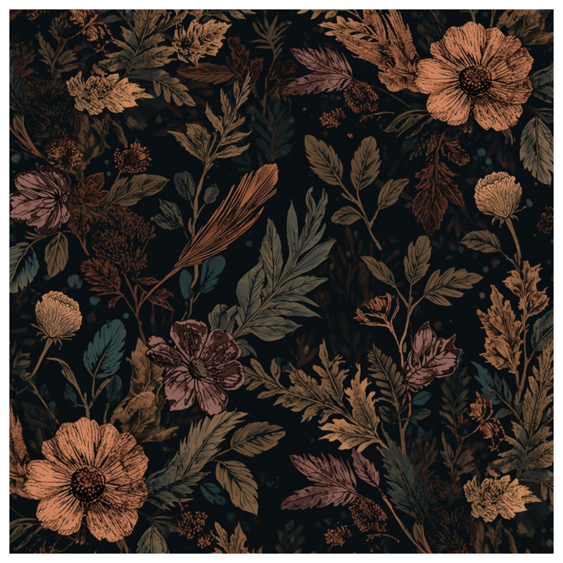 Coussins décoratifs Botanical Floral Illustration, 18 x 18 pouces