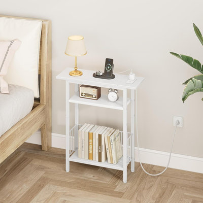 Table d'appoint étroite avec station de charge, ...