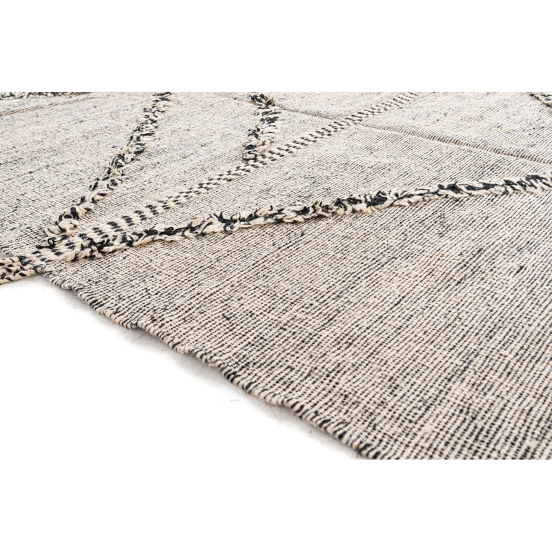 Tapis noir et blanc Mosser
