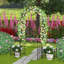 198cm W x 50cm D Metal Arbour in Black