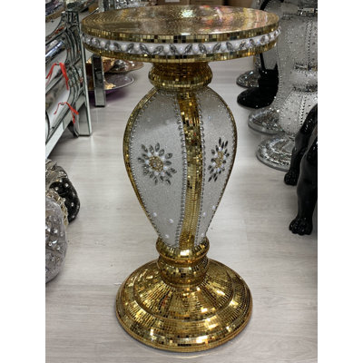 Whaley Glass Top Block End Table