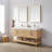 Cataleya Double Sink Bath Vanity in Weathered with Grain Composite Stone Top-1484267257-1484267262