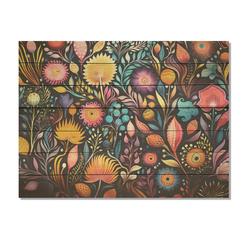 Motif Coral Marine Treasures - corail sur bois, H 10 po x l 20 po x P 0,78 po