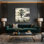 «Farm Morning Mist», art mural sur toile beige