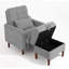 Upholstered Armchair with Footstool-709766313