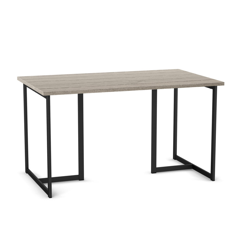 Table de salle à manger rectangulaire L 54 po ou L 60 po, Gris/beige, L 32 po x L 54 po