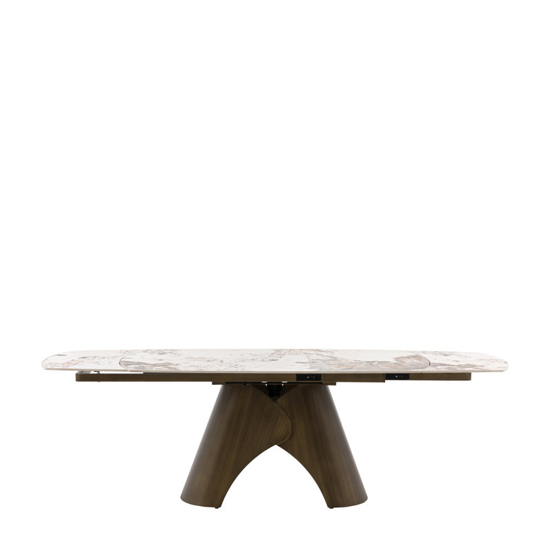 Dining Table with Wood Base
