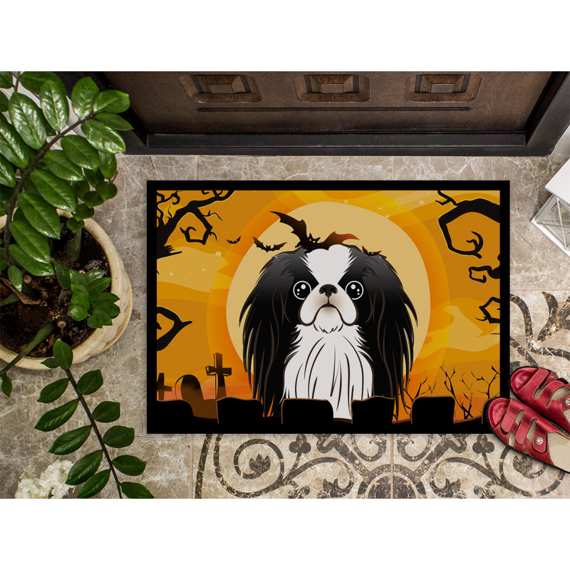 Paillasson d’Halloween antidérapant pour l’extérieur Lucee, Rectangle 2 pi x 3 pi