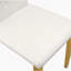 Ensemble de 4 chaises de salle à manger en polyuréthane blanc: dossier à boucle ergonomique, hauteur de 35 pouces, pieds en métal noir, combinant confort et texture. Parfaitement adapté aux salles à manger familiales, aux salles de banquet d'hôtel, etc.-1833753205-1833753200