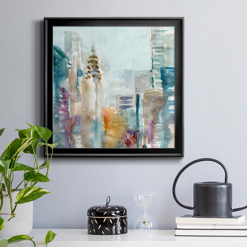 Spectrum NYC - Reproduction d'art sur toile encadrée, H 30,5 po x l 30,5 po x P 1,5 po, Cadre noir