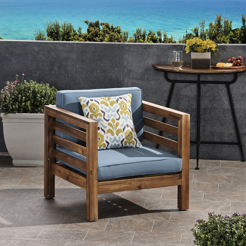 2 chaises club Mid-Century modernes - bois, bleu pacane, 2 pièces