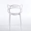 Chaise en plastique 4 pièces blanc-848473185