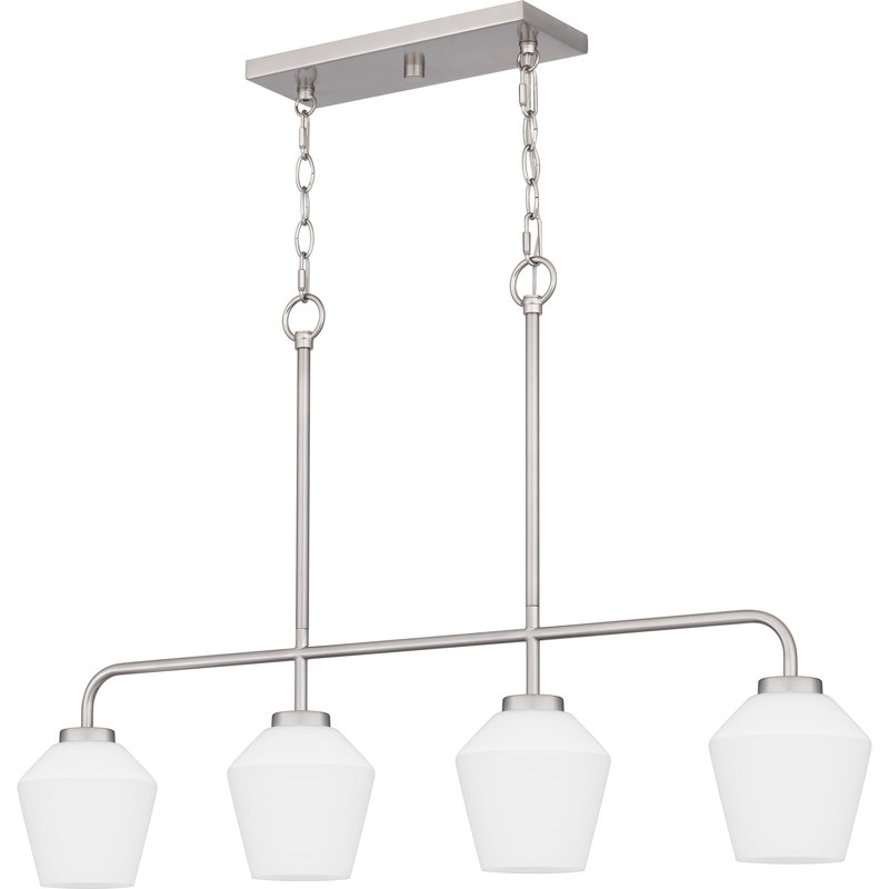 Sirkka 4 - Light Dimmable Kitchen Island Linear Chandelier, Brushed Nickel