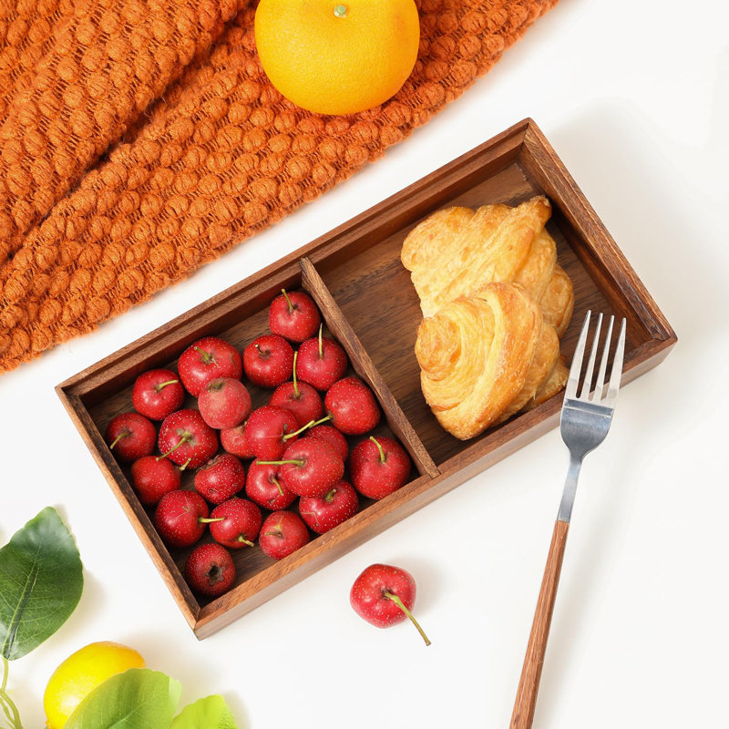 Millwood Pines Corantin Walnut Tray