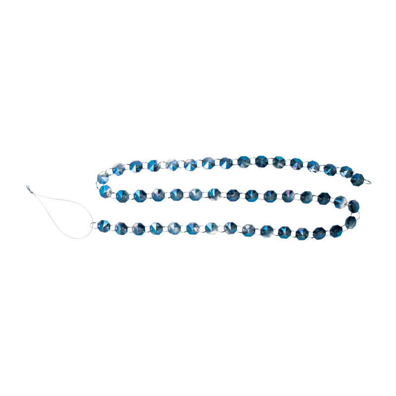 Guirlande irisée en verre (ensemble de 2), Bleu