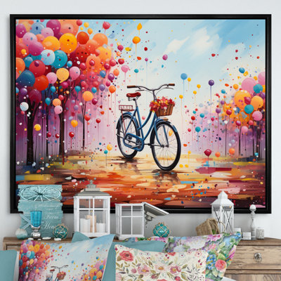 " Bicycle Abstract Fusion Pointillism I "