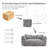 Compressed Sofa, Two-Seat Bean Bag Sofa With Pillows And Armrests For Bedroom Living Room-740326526