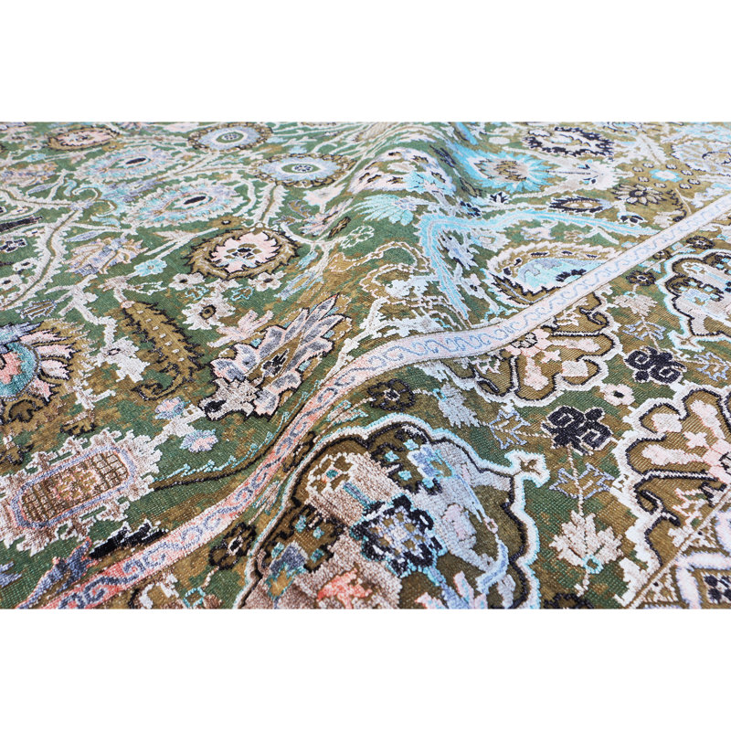 NEOV4834RGRCM Hand Knotted Oriental Area Rug, Rectangle 9' x 12'