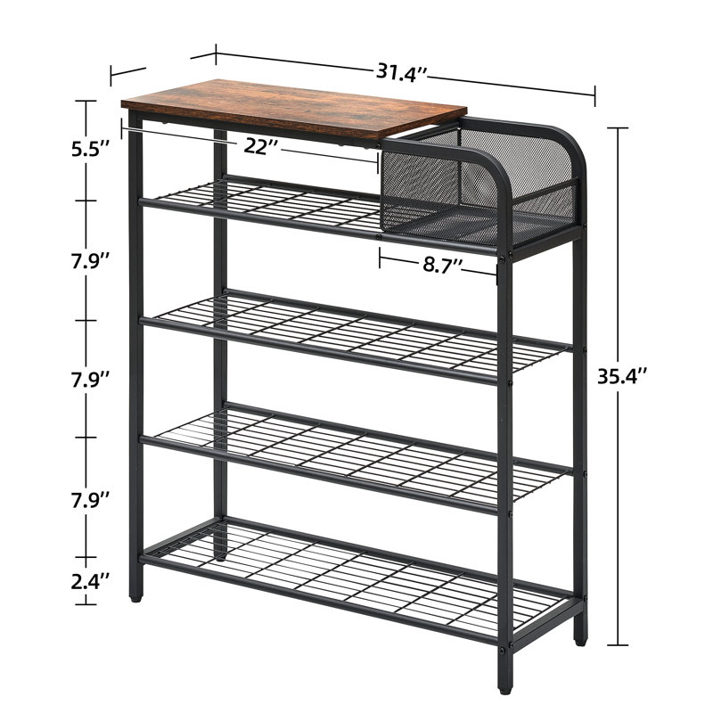14 Pair Shoe Rack