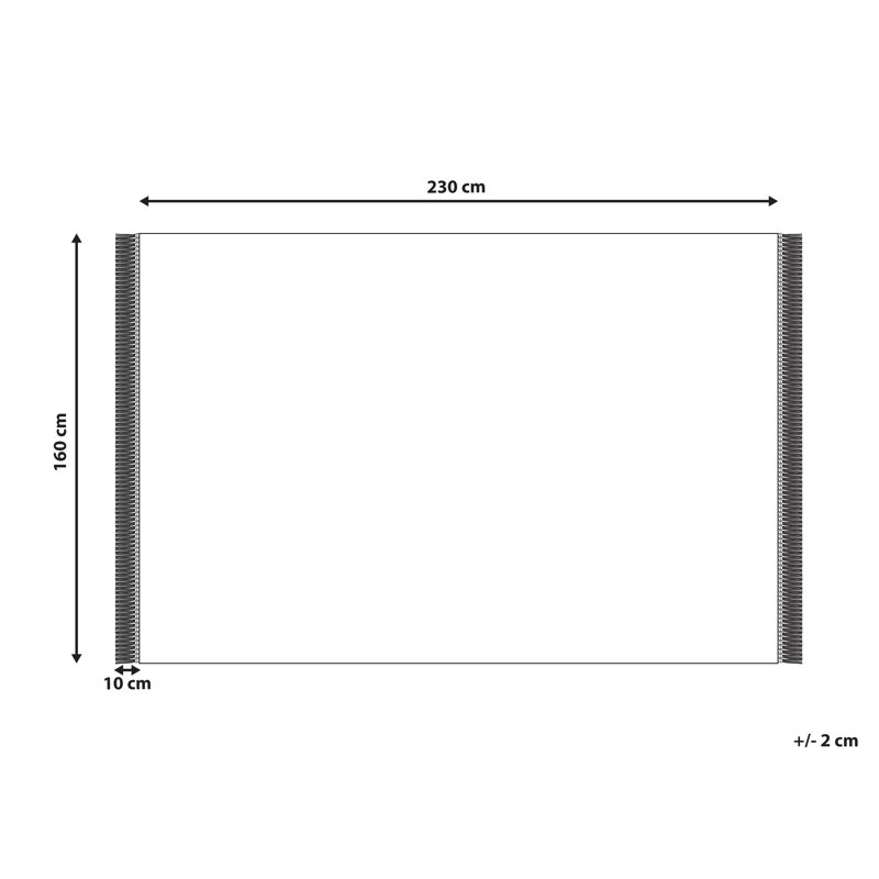 Charlena Geometric Cotton Area Rug, Rectangle 160cm x 230cm