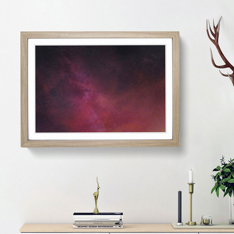 Universe Vol.43 in Abstract - Picture Frame Graphic Art Print, 36cm H x 48cm W x 2cm D, Oak Framed