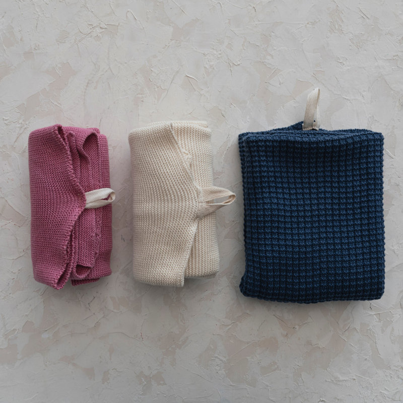 Torchon en coton avec boucle