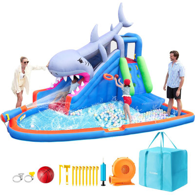 Shark Inflatable Water Slide Blow up Water Park Slides
