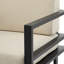 Sièges de patio de 27,7 po, structure en aluminium, coussins, chaise au design épuré pour une utilisation à l'extérieur, construction, coussin, espaces élégants