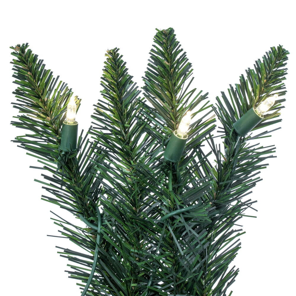 Peabody Pre-Lit Mixed Christmas Wreath, 42" H x 42" W x 3" D,  Warm Clear