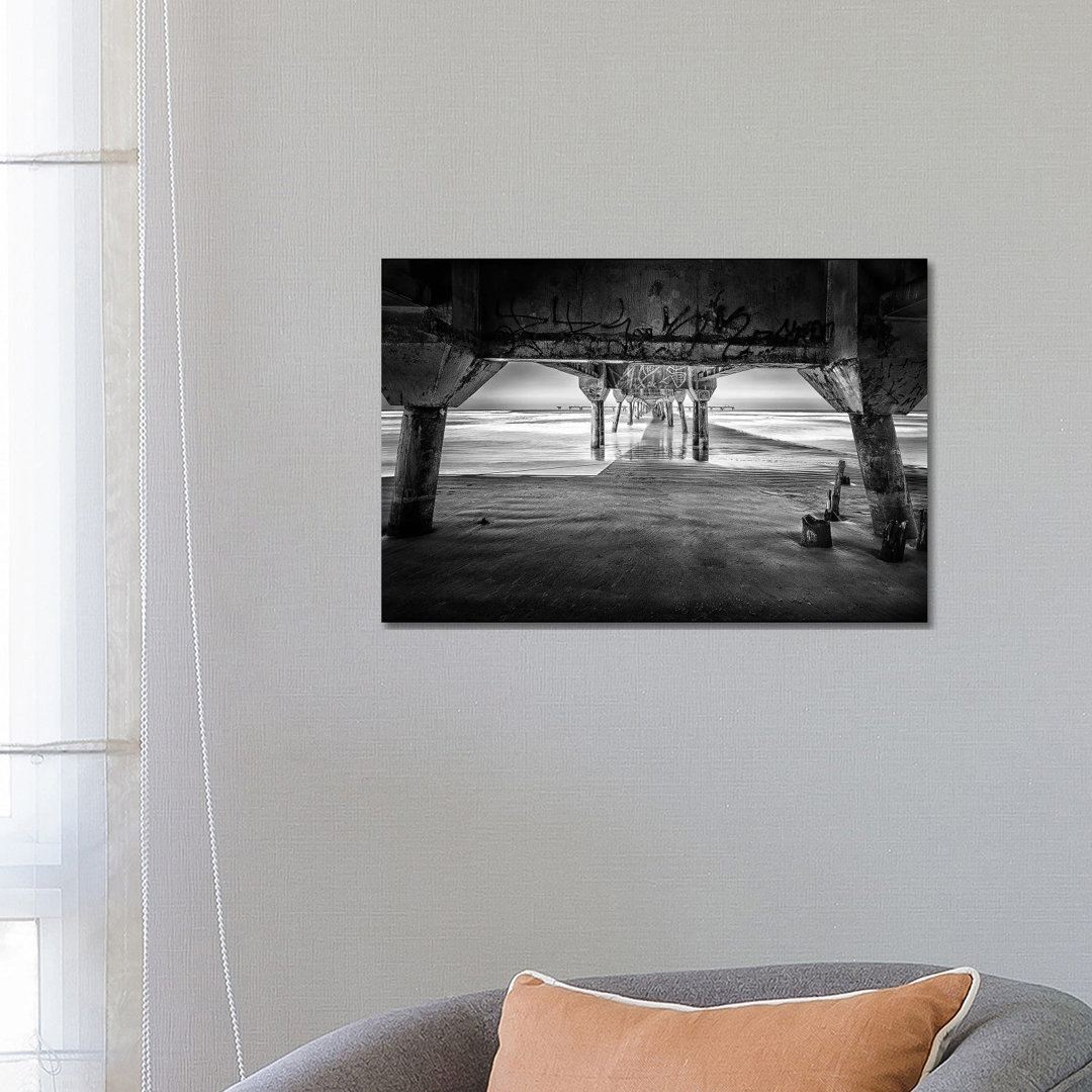 Pier On The Beach2 by Glauco Meneghelli - Wrapped Canvas Gallery-Wrapped Canvas Giclée
