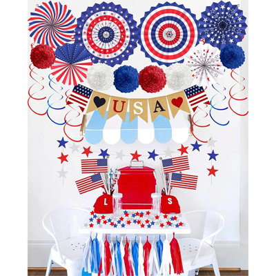 30 pièces décorations patriotiques pour la fête des Anciens Combattants, drapeau américain, drapeau américain