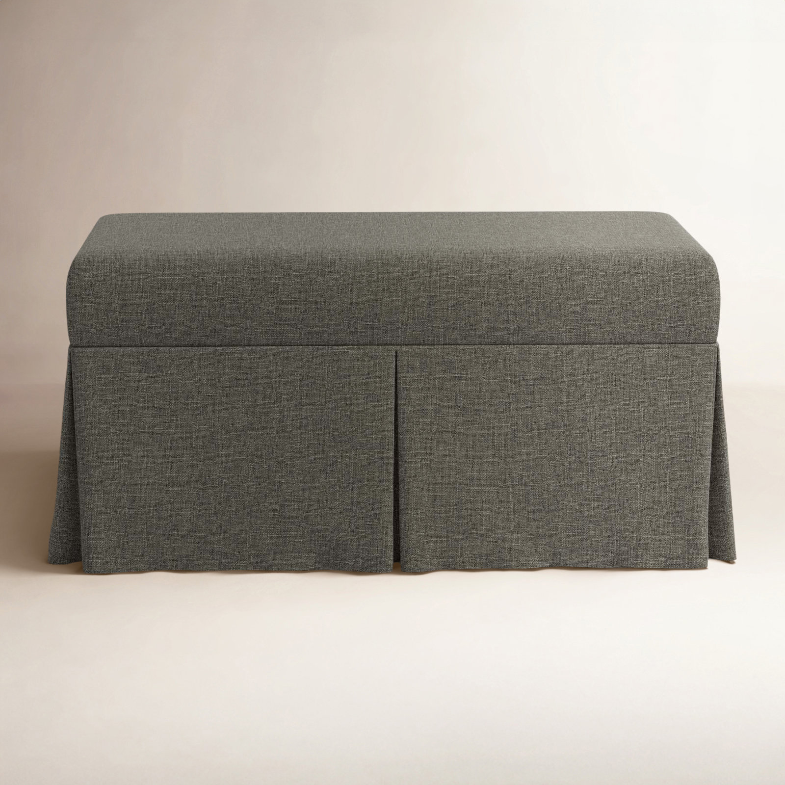 Wyatt Storage Bench, Zuma Charcoal Textured Linen