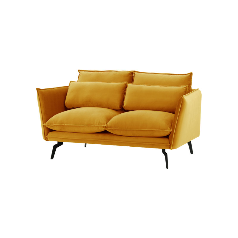 Glausen 2 Seater Loveseat, Mustard