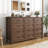Farmhouse 12 Drawer Dresser for Bedroom, 63” Wood Chest of Drawers with Rustic Handles, Wide Closet Dressers Organizer-1430155788