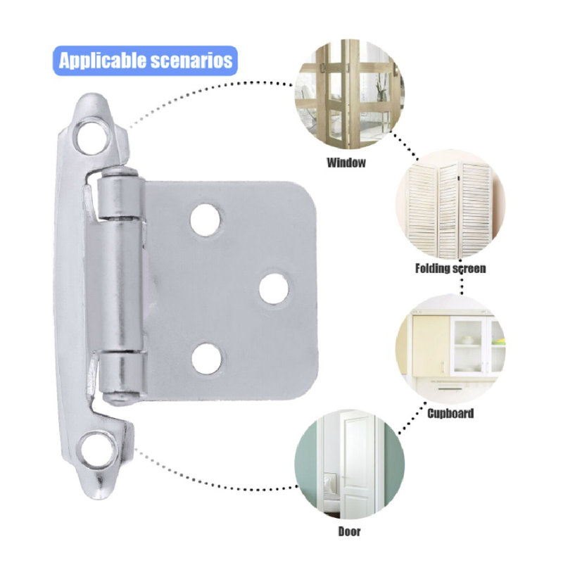 Charnières d'armoire à fermeture automatique 20 pièces, Nickel satiné
