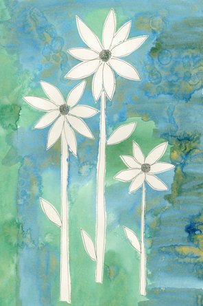 Dainty Daisies II by Alicia Ludwig - Wrapped Canvas Print
