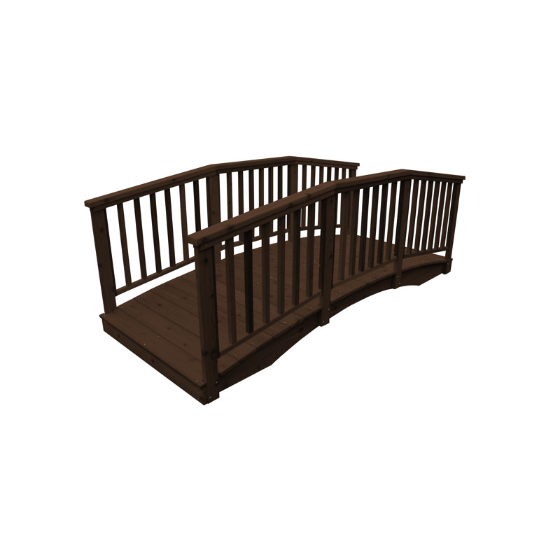 Pont-balustre Western Cedar 12 pi, 	Teinture noyer