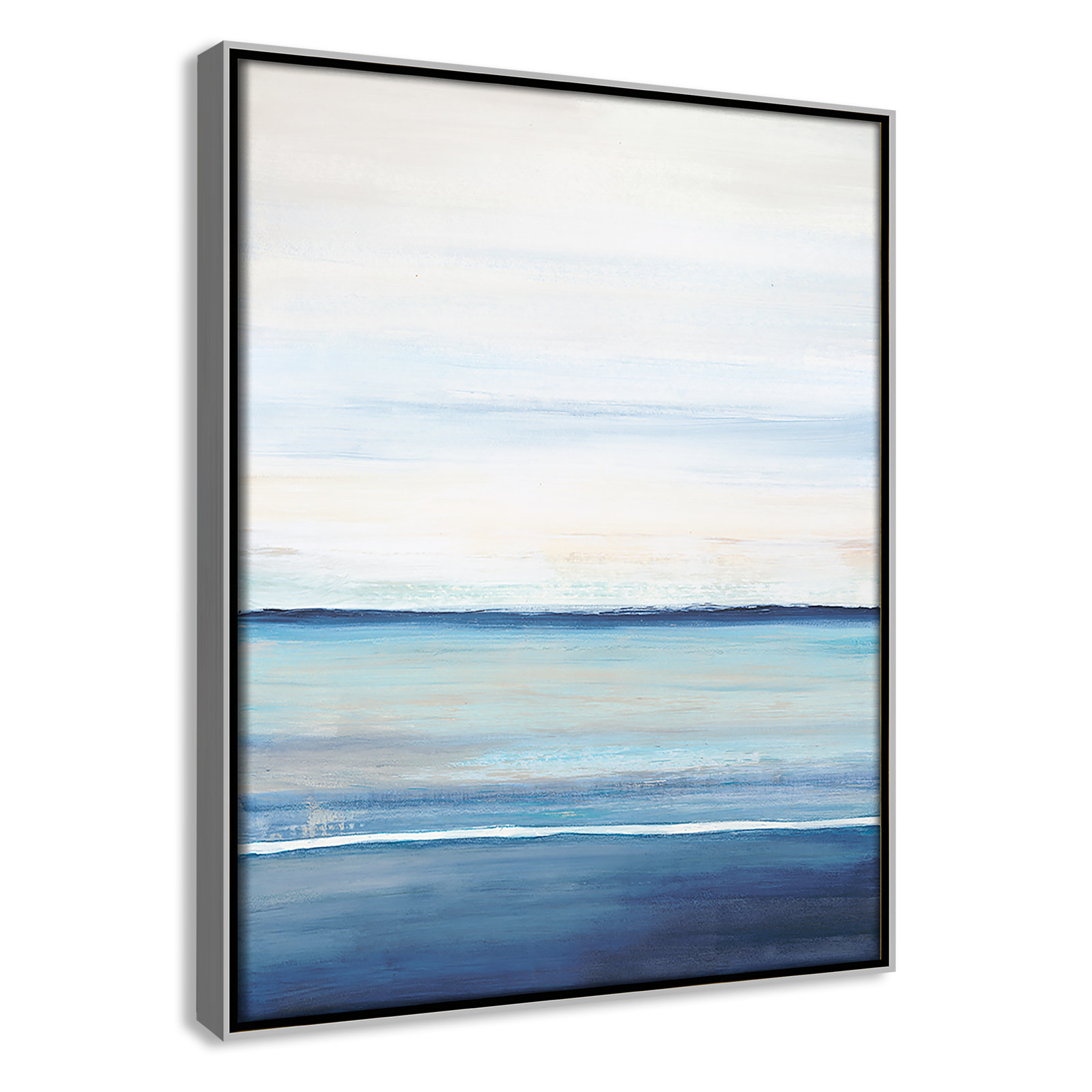 Emmit "Distant Whispers" Print by Filippo Ioco, 15.5" H x 12.5" W x 2" D, Silver Framed Canvas