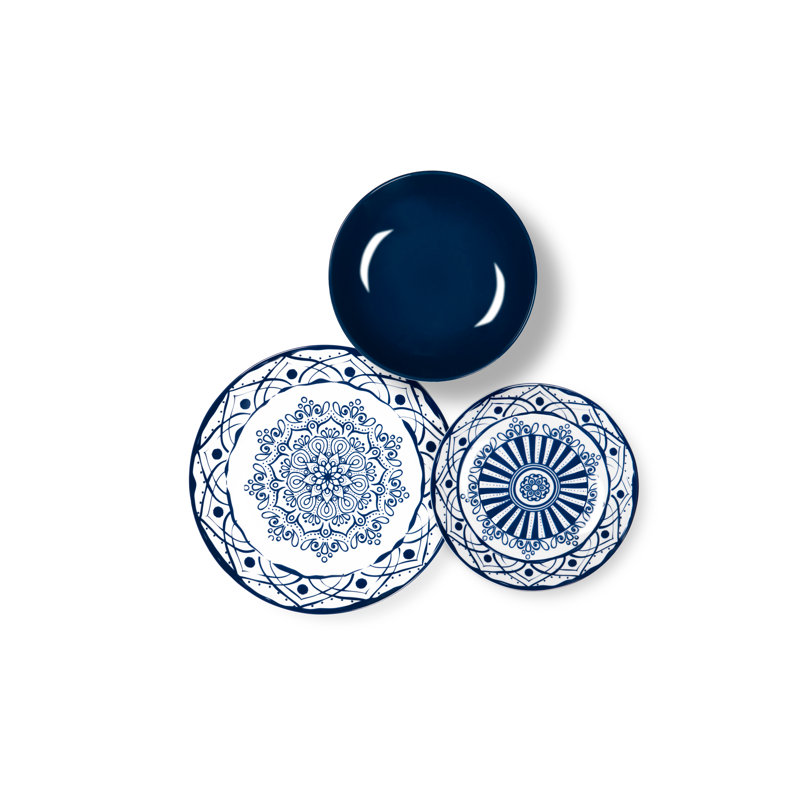 Boheme Blue Piece Dinnerware Set - Service for 6