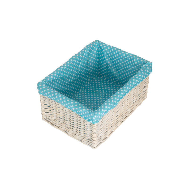 Wicker Willow Storage Basket with Lining, Extra large