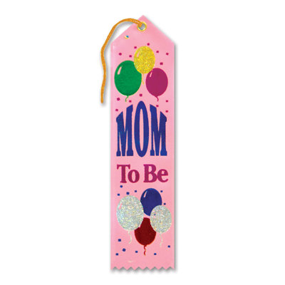 Mom To Be Award Ribbon - 2" x 8" - Pack of 6